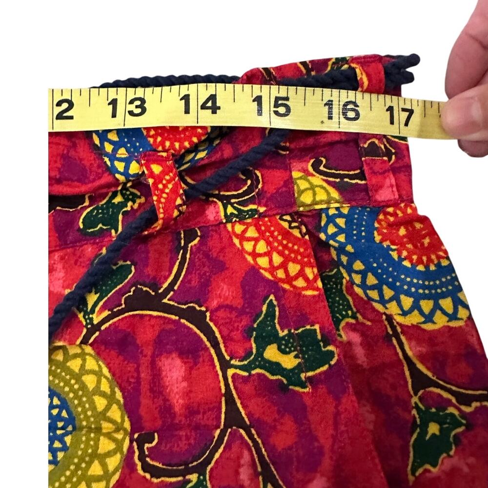Sundance Cotton Medallion Floral Border Print Tassel Drawstring Boho Pants EUC M - Picture 5 of 8